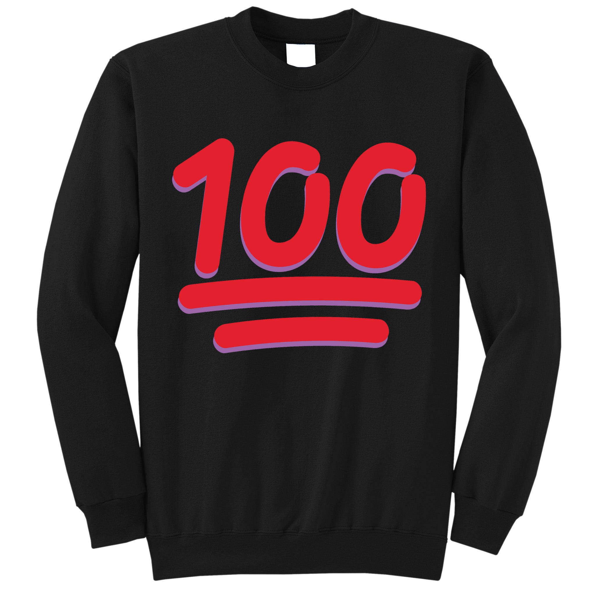 Keep It 100 One Hundred Emoji Tall Sweatshirt