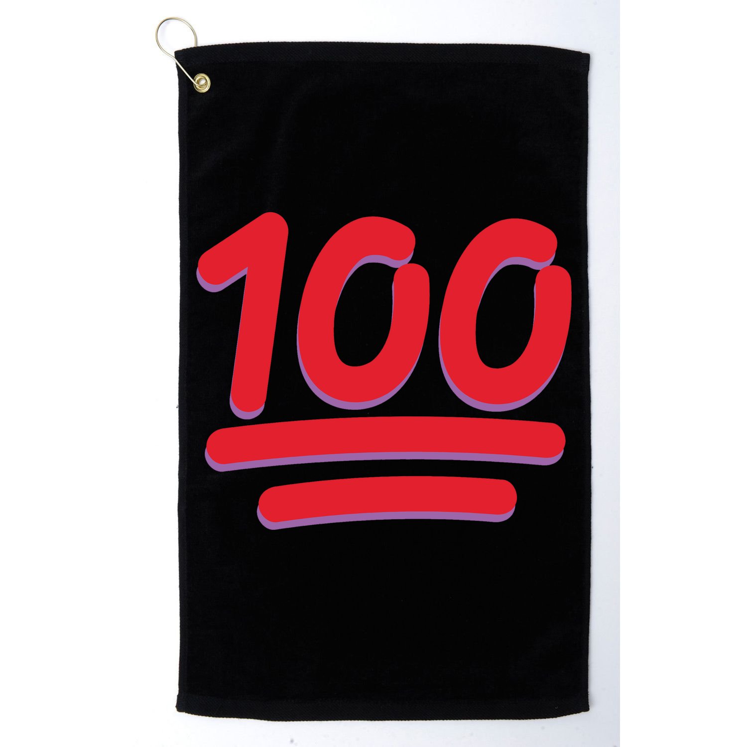 Keep It 100 One Hundred Emoji Golf Towel