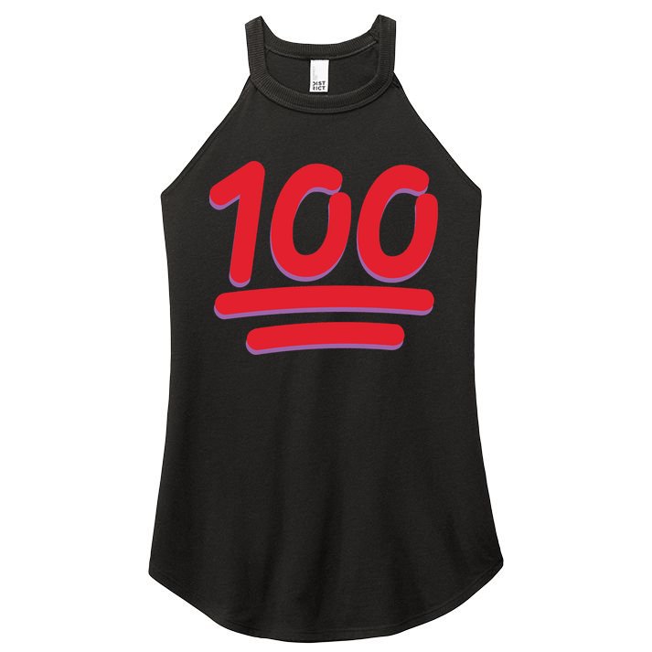 Keep It 100 One Hundred Emoji Women's Perfect Tri Rocker Tank