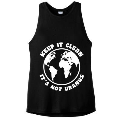 Keep It Clean It's Not Uranus Ladies PosiCharge Tri-Blend Wicking Tank