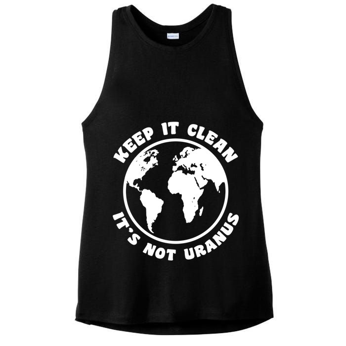 Keep It Clean It's Not Uranus Ladies PosiCharge Tri-Blend Wicking Tank