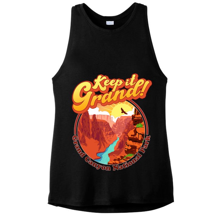 Keep It Grand! Great Canyon National Park Ladies PosiCharge Tri-Blend Wicking Tank