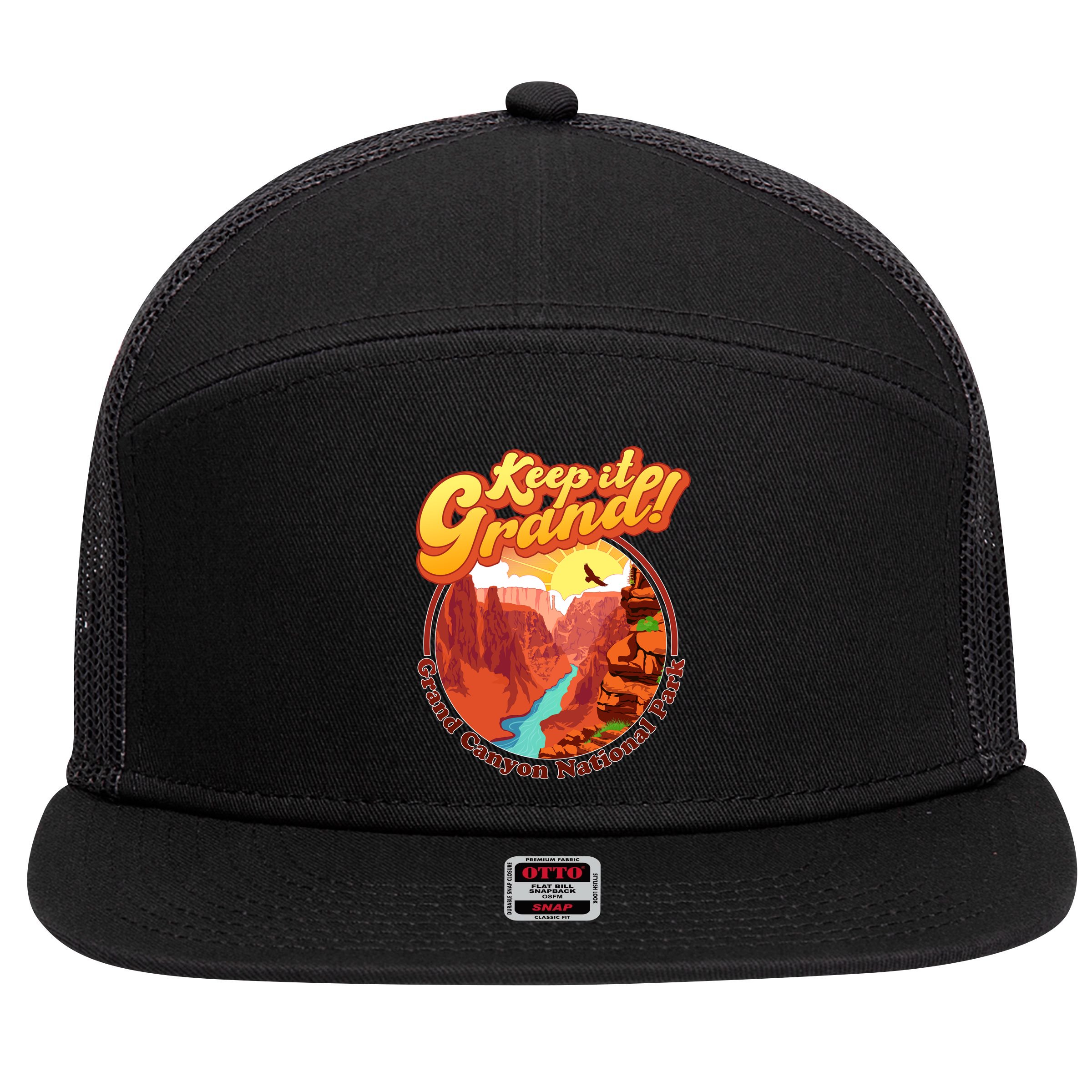 Keep It Grand! Great Canyon National Park 7 Panel Mesh Trucker Snapback Hat