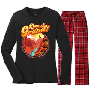 Keep It Grand! Great Canyon National Park Women's Long Sleeve Flannel Pajama Set 