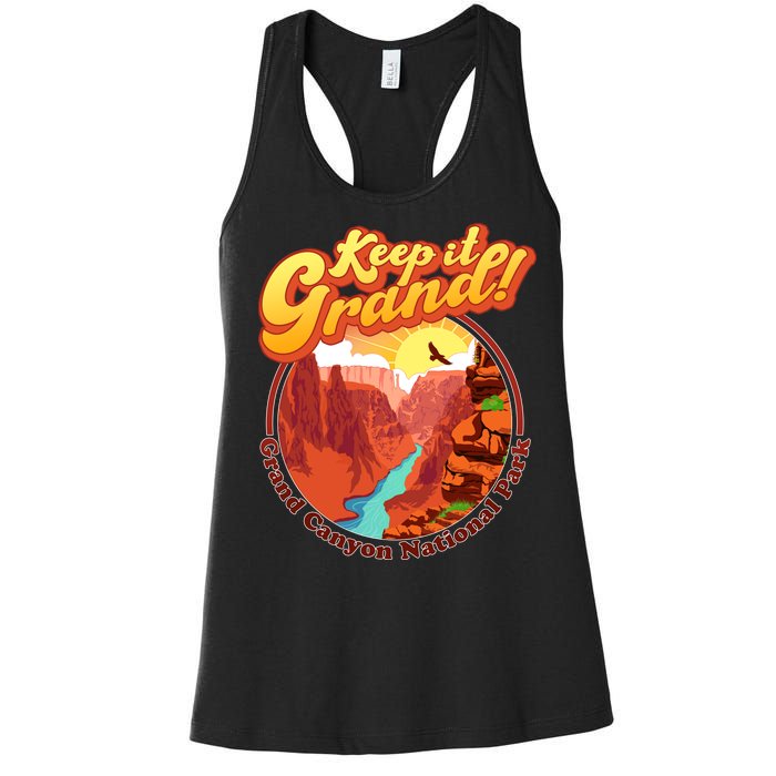 Keep It Grand! Great Canyon National Park Women's Racerback Tank