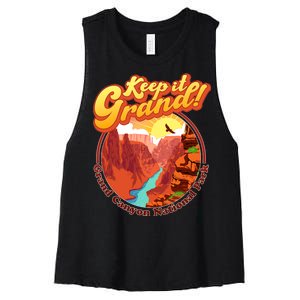 Keep It Grand! Great Canyon National Park Women's Racerback Cropped Tank