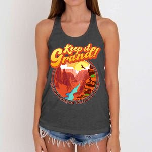 Keep It Grand! Great Canyon National Park Women's Knotted Racerback Tank