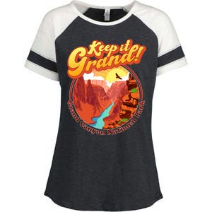 Keep It Grand! Great Canyon National Park Enza Ladies Jersey Colorblock Tee