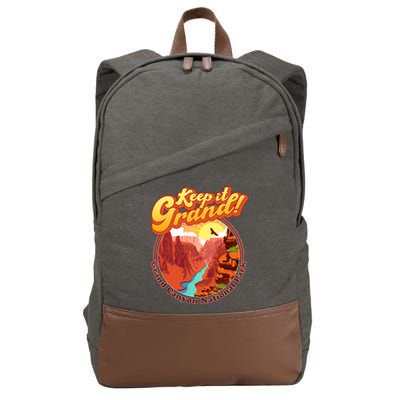 Keep It Grand! Great Canyon National Park Cotton Canvas Backpack