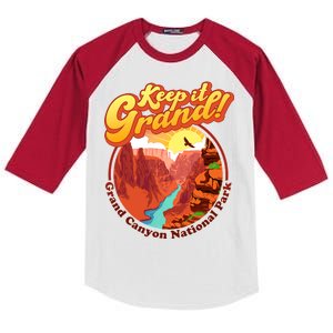 Keep It Grand! Great Canyon National Park Kids Colorblock Raglan Jersey