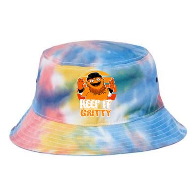 Keep It Gritty Retro Hockey Mascot Tie Dye Newport Bucket Hat