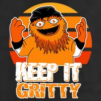Keep It Gritty Retro Hockey Mascot 7 Panel Mesh Trucker Snapback Hat