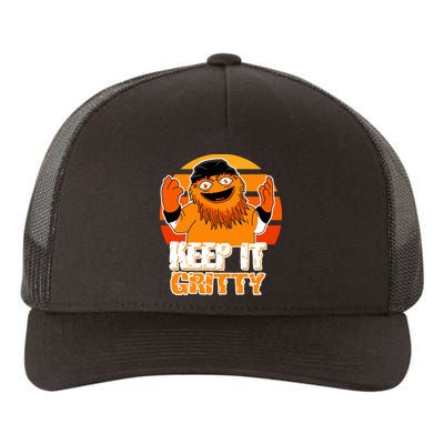 Keep It Gritty Retro Hockey Mascot Yupoong Adult 5-Panel Trucker Hat