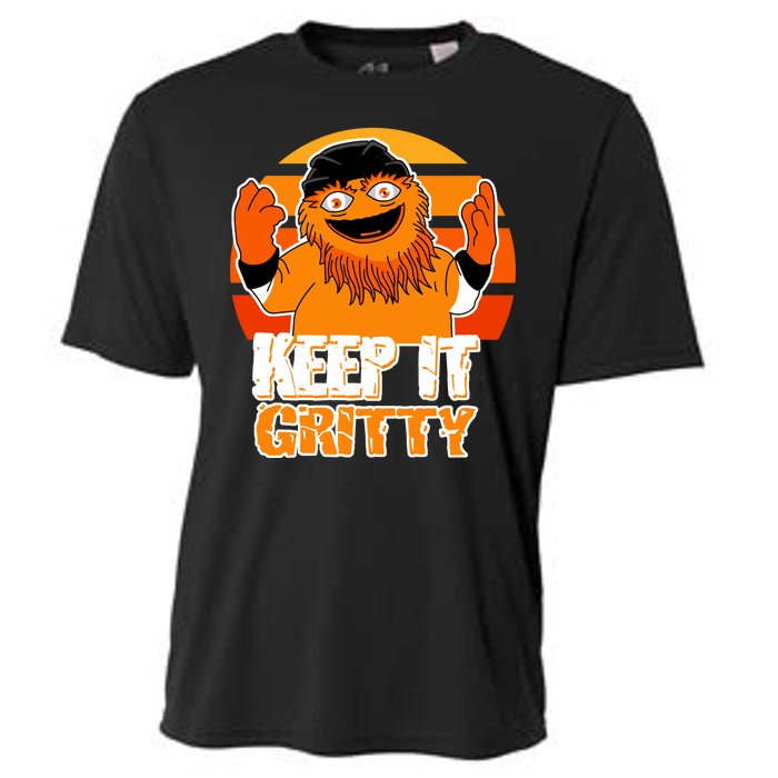 Keep It Gritty Retro Hockey Mascot Cooling Performance Crew T-Shirt