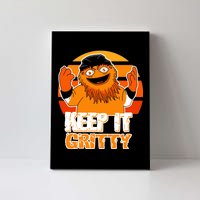 Keep It Gritty Retro Hockey Mascot Canvas