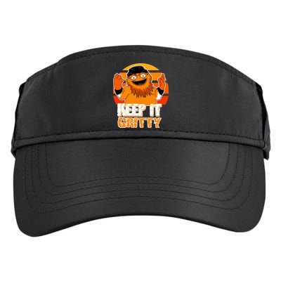 Keep It Gritty Retro Hockey Mascot Adult Drive Performance Visor