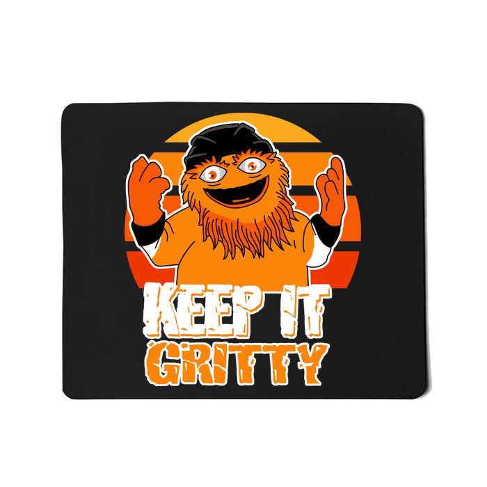 Keep It Gritty Retro Hockey Mascot Mousepad