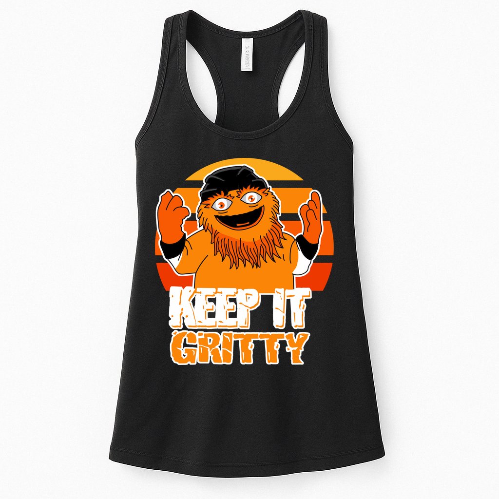 Keep It Gritty Retro Hockey Mascot Womens Tank Top