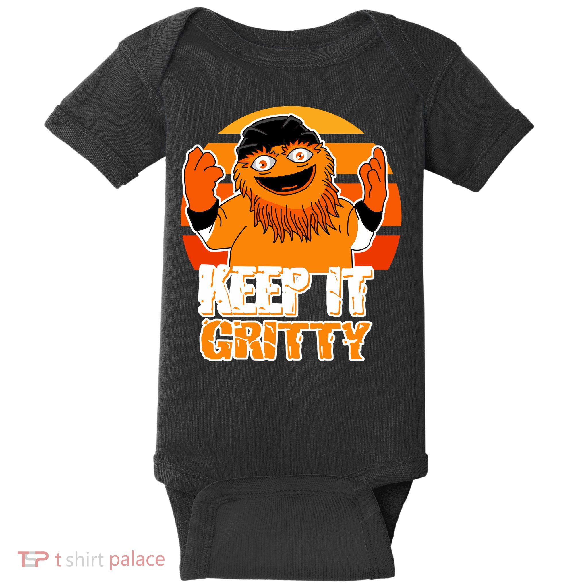 Keep It Gritty Retro Hockey Mascot Baby Bodysuit