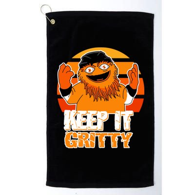 Keep It Gritty Retro Hockey Mascot Platinum Collection Golf Towel