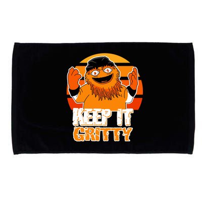 Keep It Gritty Retro Hockey Mascot Microfiber Hand Towel