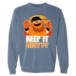 Keep It Gritty Retro Hockey Mascot Garment-Dyed Sweatshirt