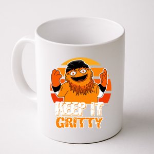 Keep It Gritty Retro Hockey Mascot Coffee Mug