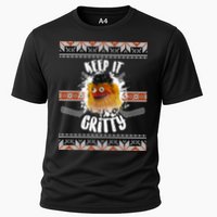 Keep It Gritty Ugly Christmas Sweater Cooling Performance Crew T-Shirt