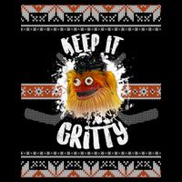 Keep It Gritty Ugly Christmas Sweater Cooling Performance Crew T-Shirt