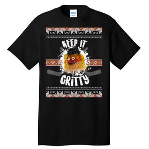 Keep It Gritty Ugly Christmas Sweater Tall T-Shirt