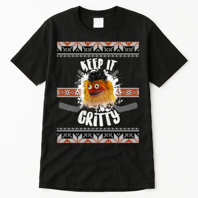 Keep It Gritty Ugly Christmas Sweater Tall T-Shirt