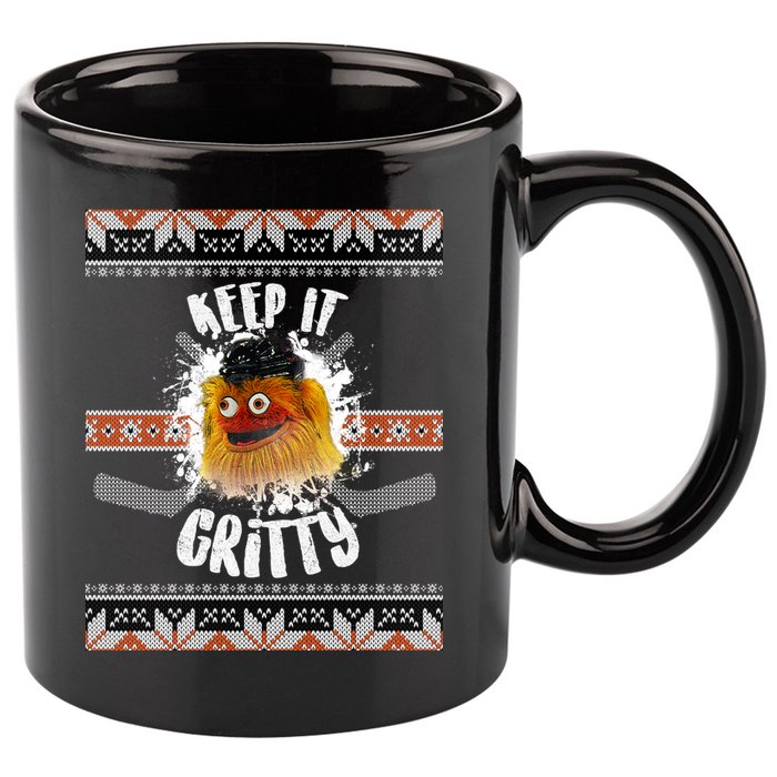 Keep It Gritty Ugly Christmas Sweater 11oz C Handle Ceramic Mug