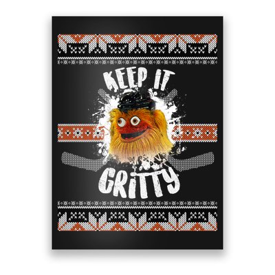 Keep It Gritty Ugly Christmas Sweater Poster