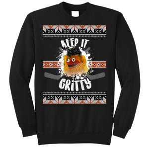 Keep It Gritty Ugly Christmas Sweater Tall Sweatshirt