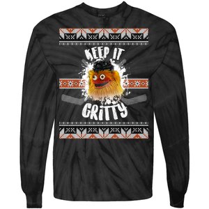 Keep It Gritty Ugly Christmas Sweater Tie-Dye Long Sleeve Shirt