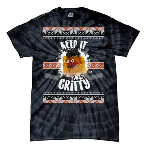 Keep It Gritty Ugly Christmas Sweater Tie-Dye T-Shirt