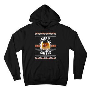 Keep It Gritty Ugly Christmas Sweater Tall Hoodie