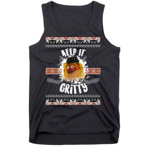 Keep It Gritty Ugly Christmas Sweater Tank Top