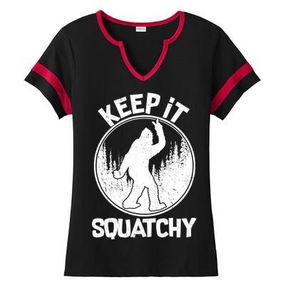 Keep It Squatchy  Ladies Halftime Notch Neck Tee