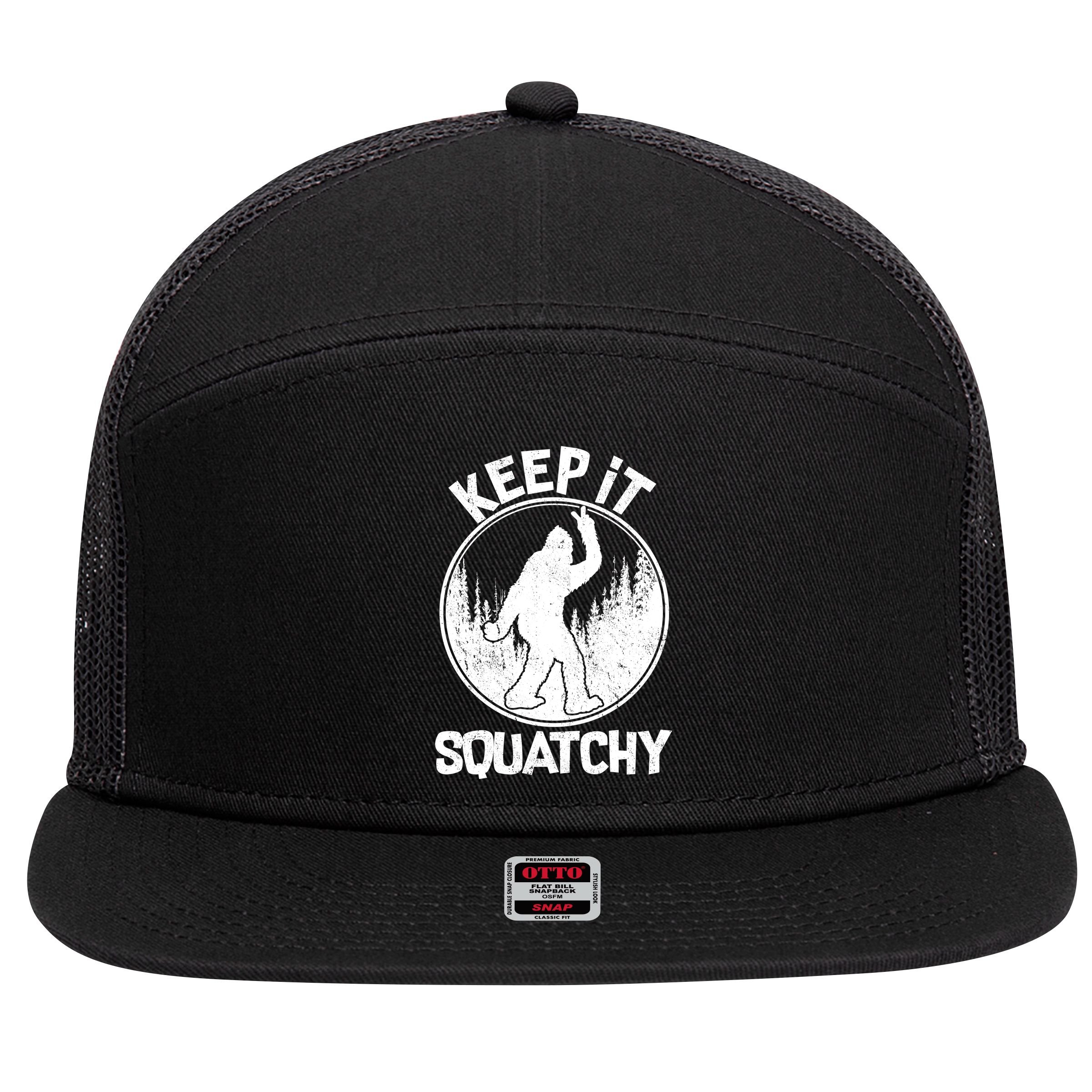 Keep It Squatchy  7 Panel Mesh Trucker Snapback Hat