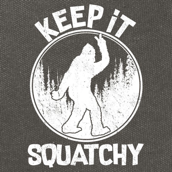Keep It Squatchy  Cotton Canvas Backpack