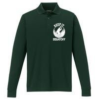 Keep It Squatchy  Performance Long Sleeve Polo