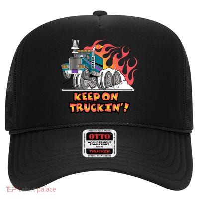 Keep on Truckin' High Crown Mesh Back Trucker Hat