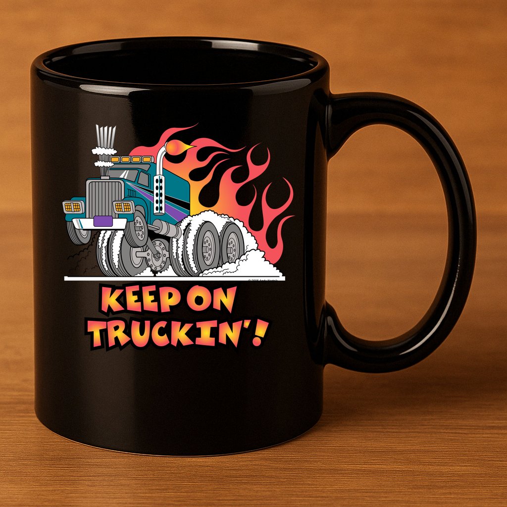 Keep on Truckin' 11oz C Handle Ceramic Mug