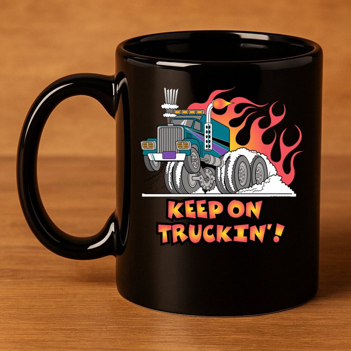 Keep on Truckin' 11oz C Handle Ceramic Mug
