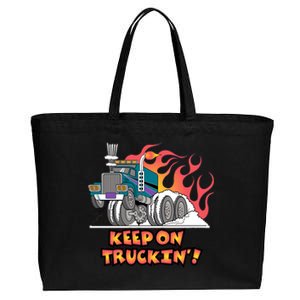 Keep on Truckin' Cotton Canvas Jumbo Tote