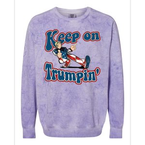 Keep On Trumpin' Pro Trump Colorblast Crewneck Sweatshirt