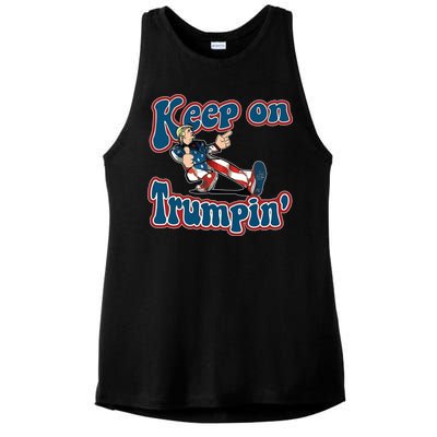 Keep On Trumpin' Pro Trump Ladies PosiCharge Tri-Blend Wicking Tank