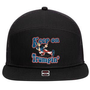 Keep On Trumpin' Pro Trump 7 Panel Mesh Trucker Snapback Hat