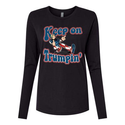 Keep On Trumpin' Pro Trump Womens Cotton Relaxed Long Sleeve T-Shirt